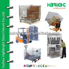 Wire mesh pallet cage